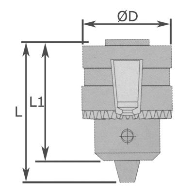 Tandkransborepatron 1,5-13 mm B16